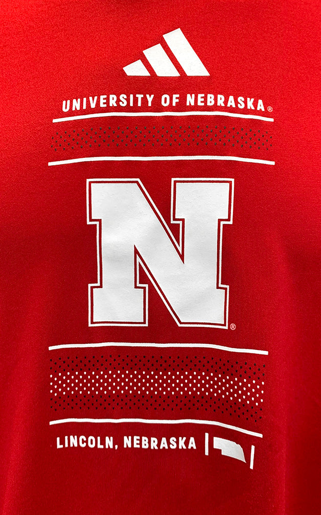 Adidas 2024 University Of Lincoln Nebraska Pregame Tee