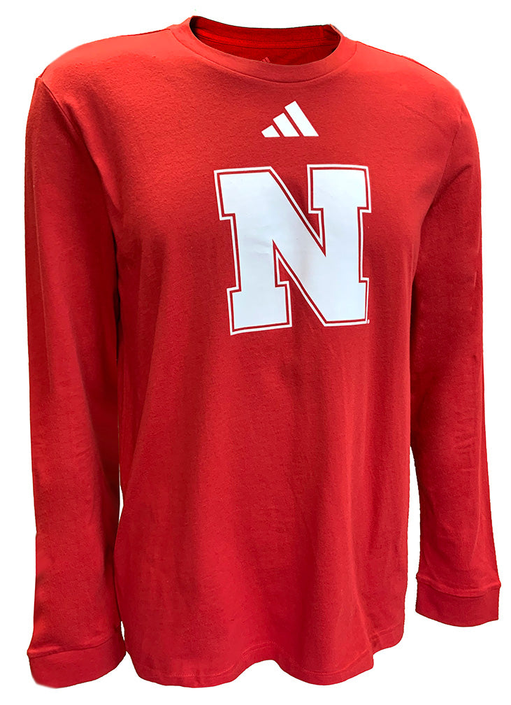 Adidas 2024 Nebraska Locker Logo LS Fresh Tee