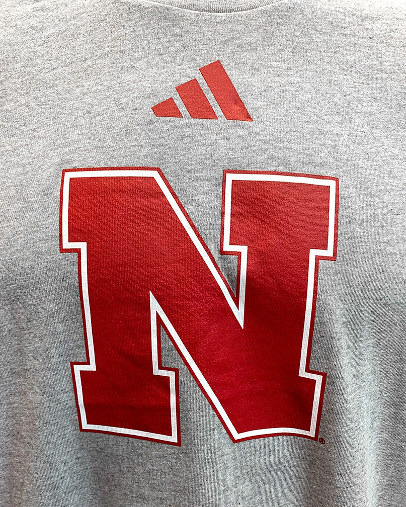 Adidas 2024 Nebraska Team Iron N Locker LS Tee