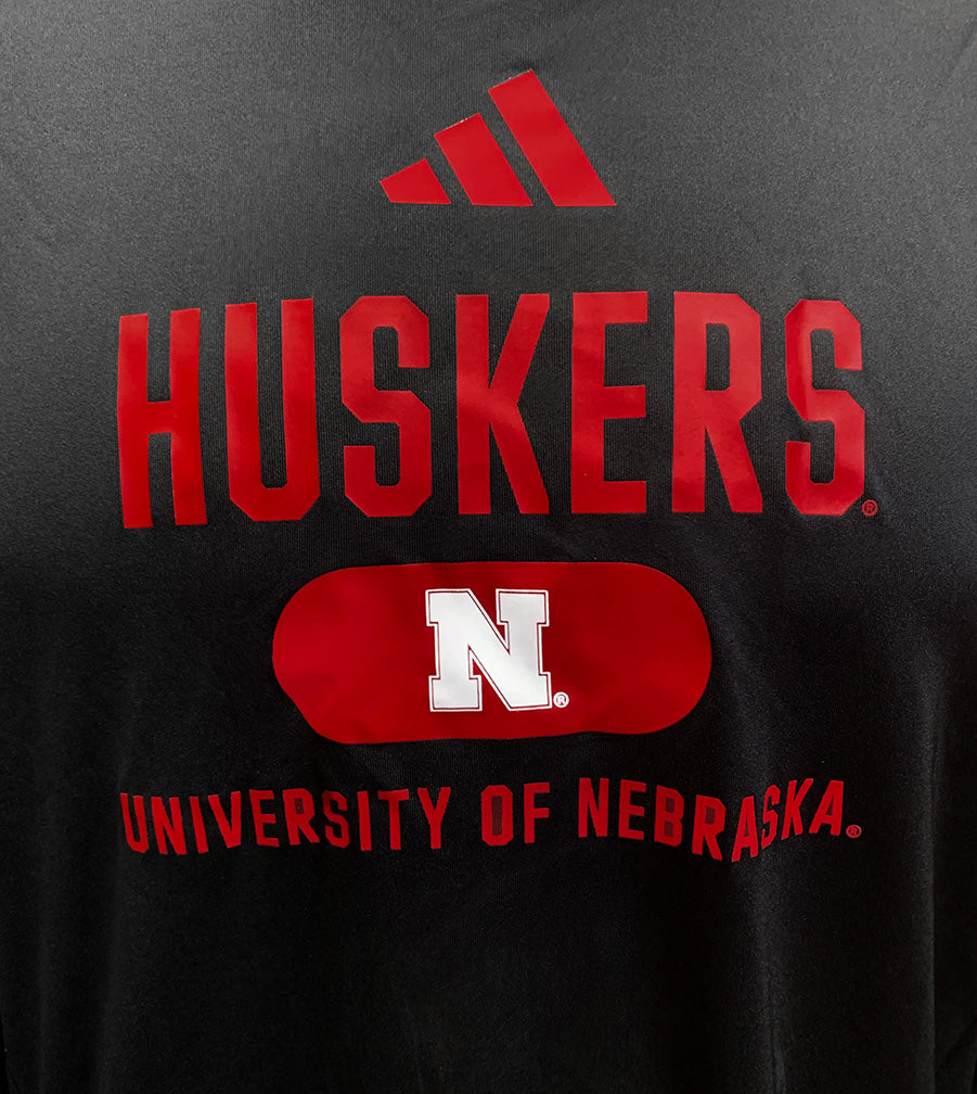Adidas 2024 Huskers UNL D4T LS Pregame Tee - Black