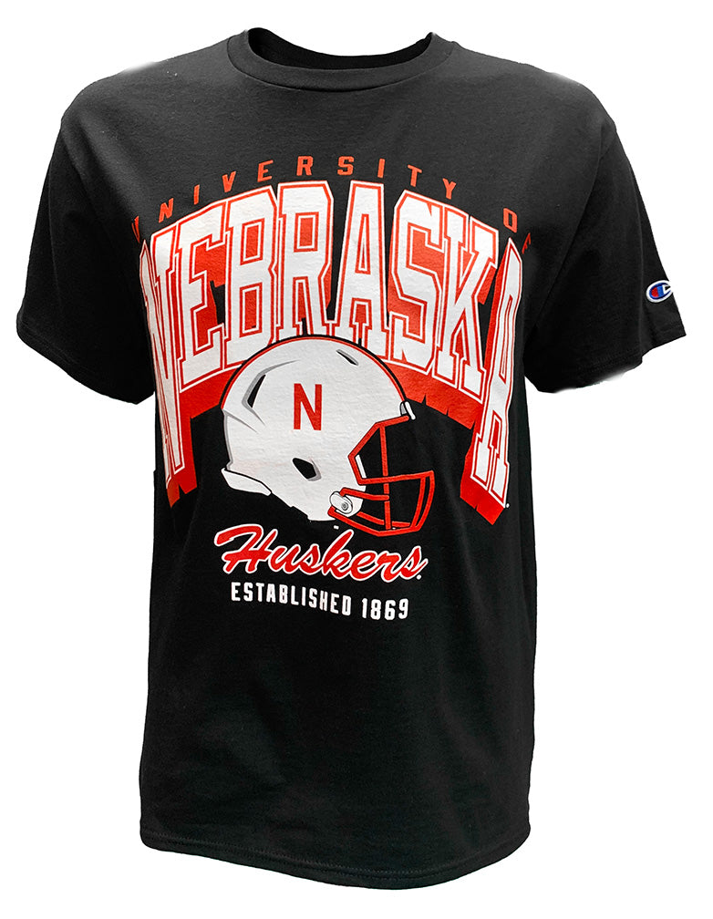 Nebraska Huskers Football Helmet Jersey Tee