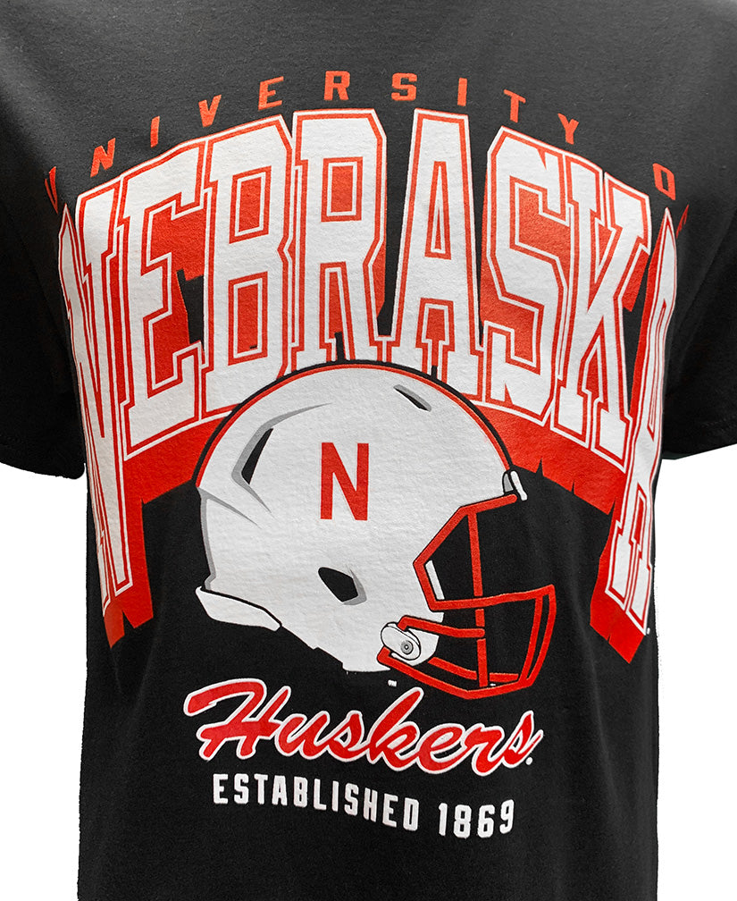 Nebraska Huskers Football Helmet Jersey Tee