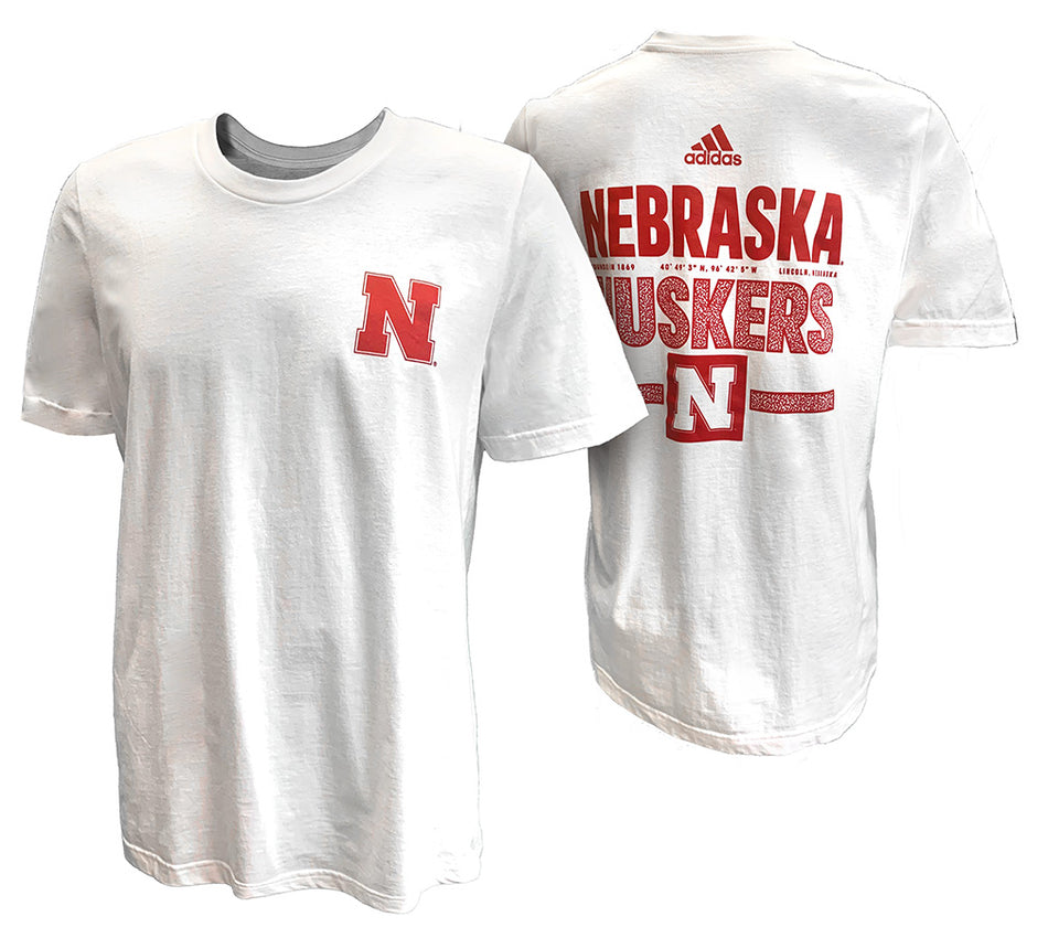 Adidas Nebraska Huskers Global Coordinates Tee