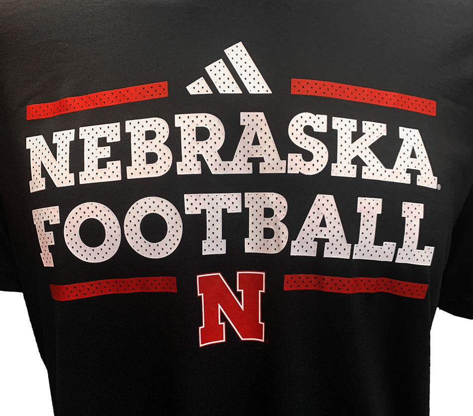 Official 2024 Team Adidas Nebraska Football Practice Tee