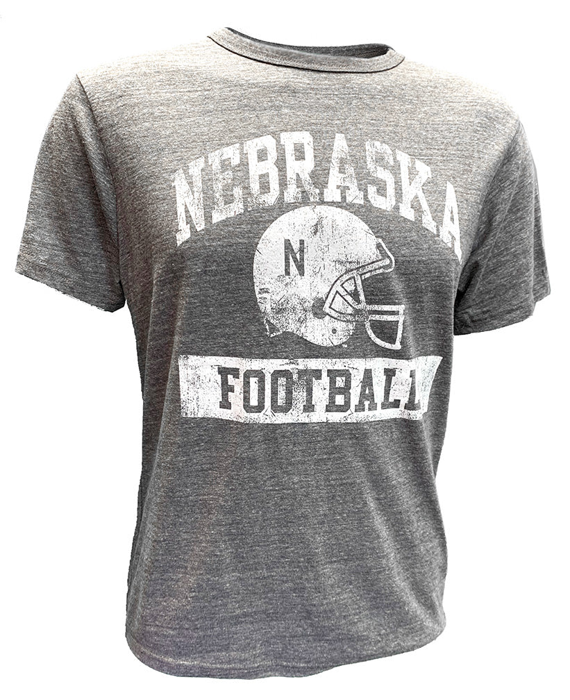Vintage Nebraska Football With Helmet Victory Tee