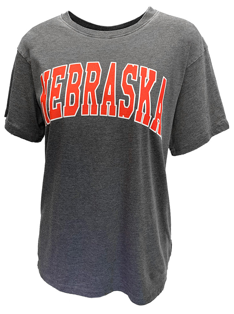 Womens Nebraska Effortless Chicka d Tee
