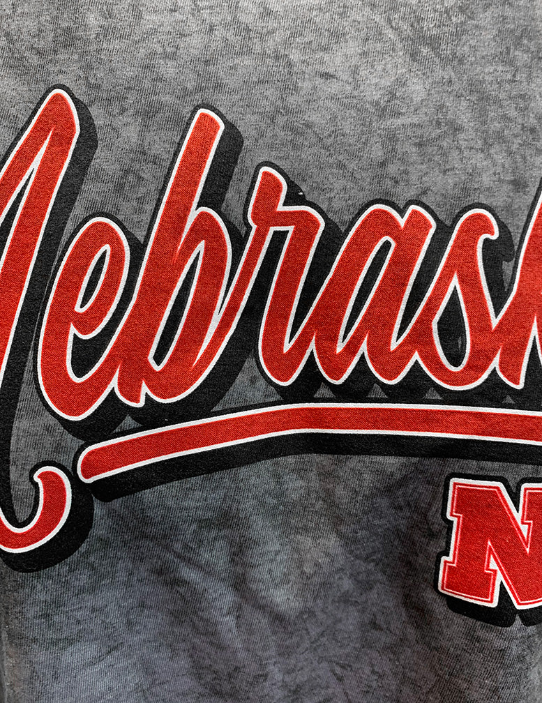 Womens Nebraska Sun Washed Ocean Reef Tee