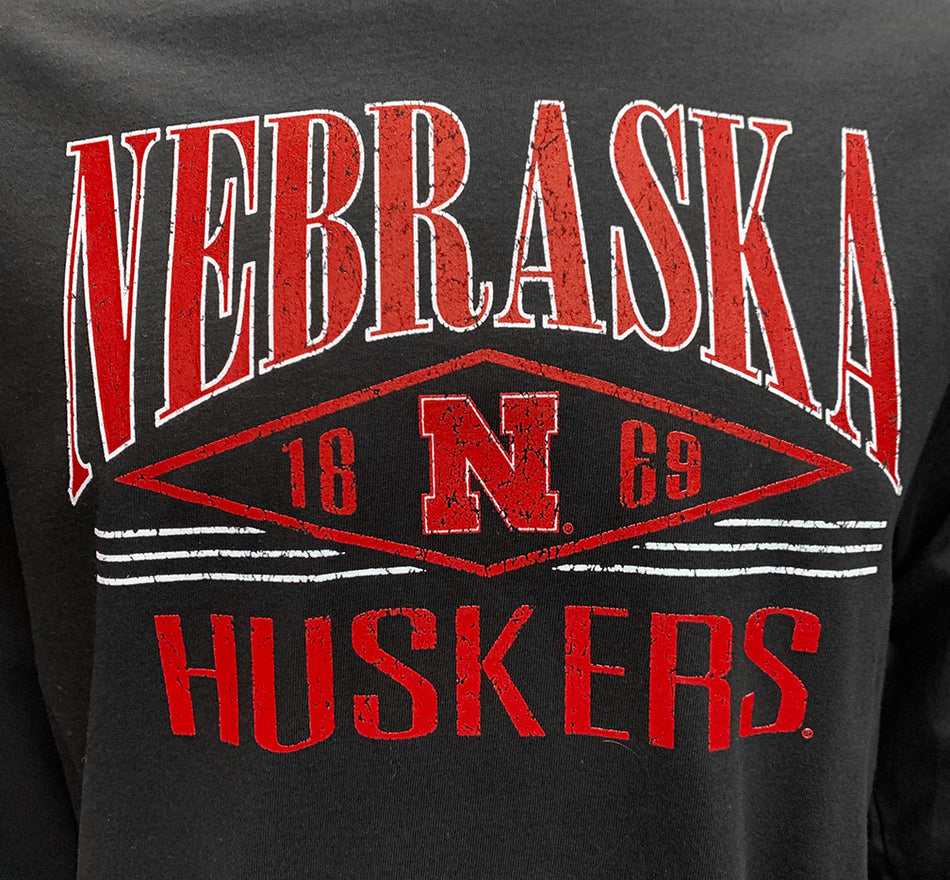 Nebraska Huskers Diamond LS Champion Tee
