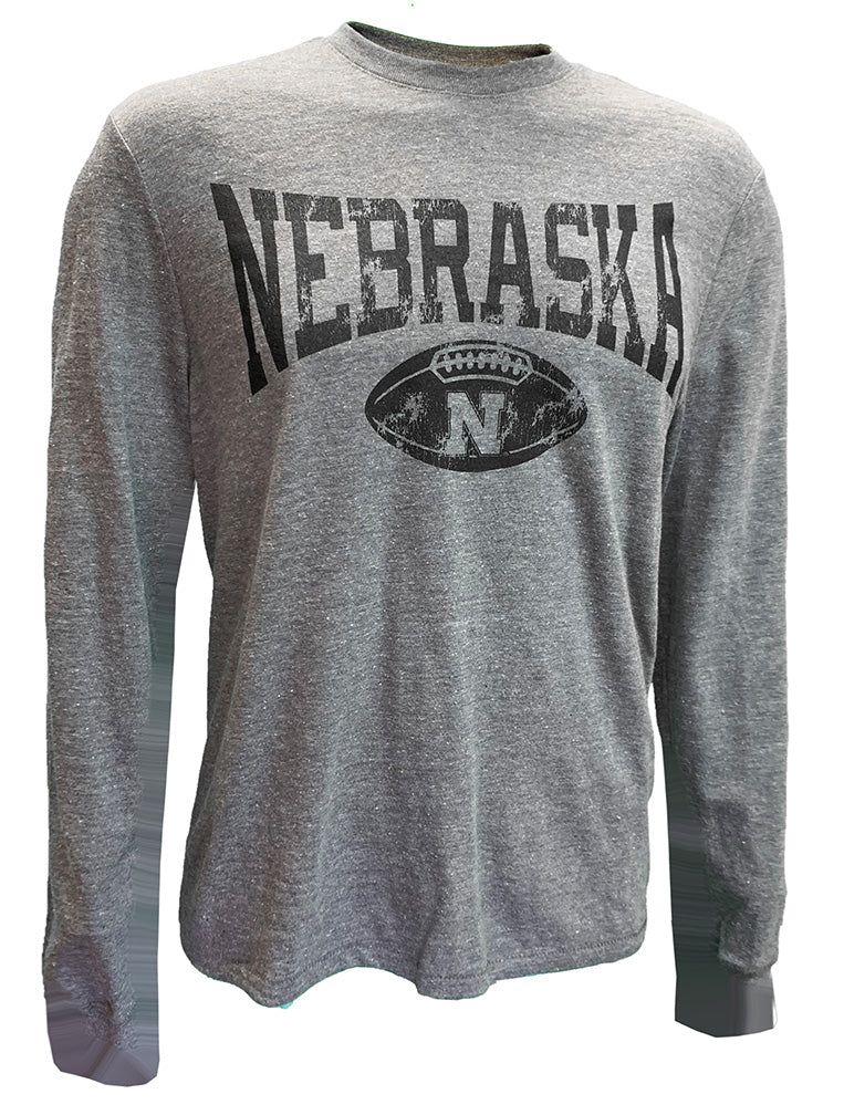 Gunsmoke Nebraska Football LS Tri-Blend Champion Tee