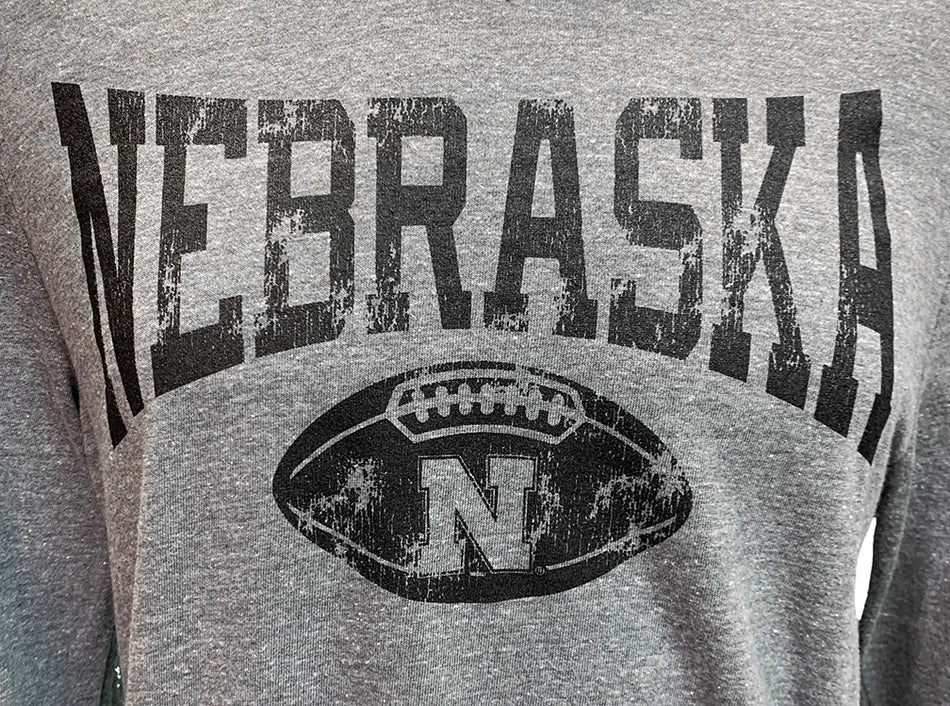 Gunsmoke Nebraska Football LS Tri-Blend Champion Tee