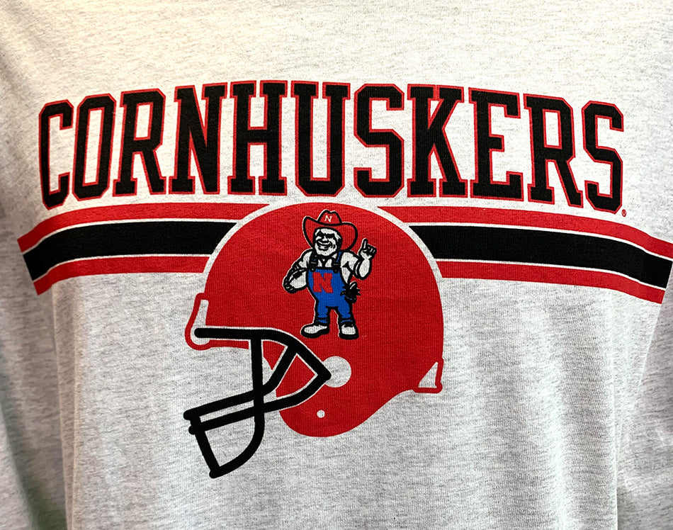 Cornhuskers Herbie N Helmet LS TEe