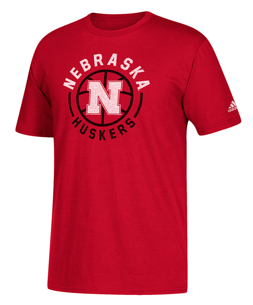 Adidas Center Court Nebraska Basketball Tee
