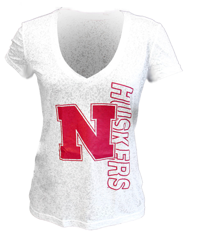 Adidas Ladies N Vert Huskers Sparkle Burnout Tee