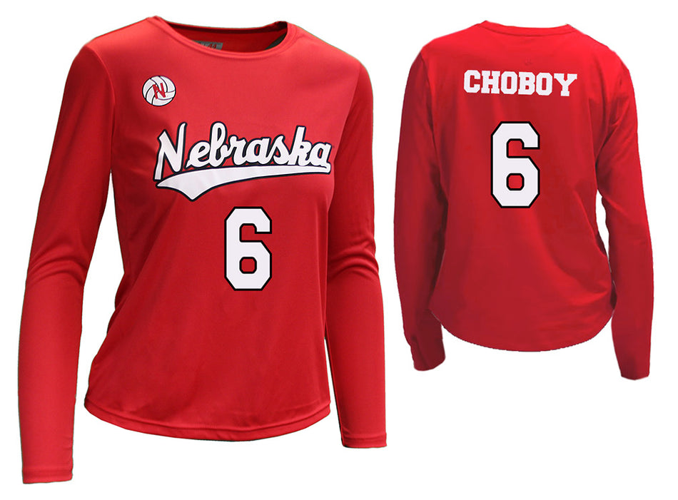 Nebraska Volleyball Laney Choboy Number 6 Jersey
