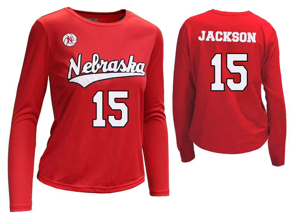 Nebraska Volleyball Andi Jackson Number 15 Youth Jersey