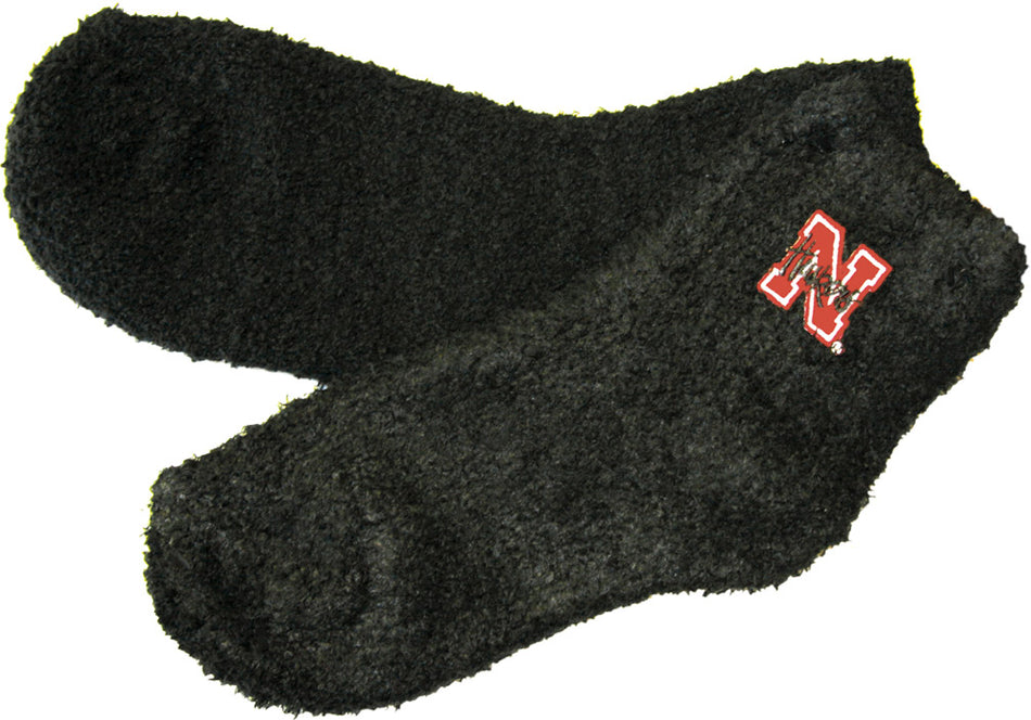 Black Fuzzy Sleep Sock