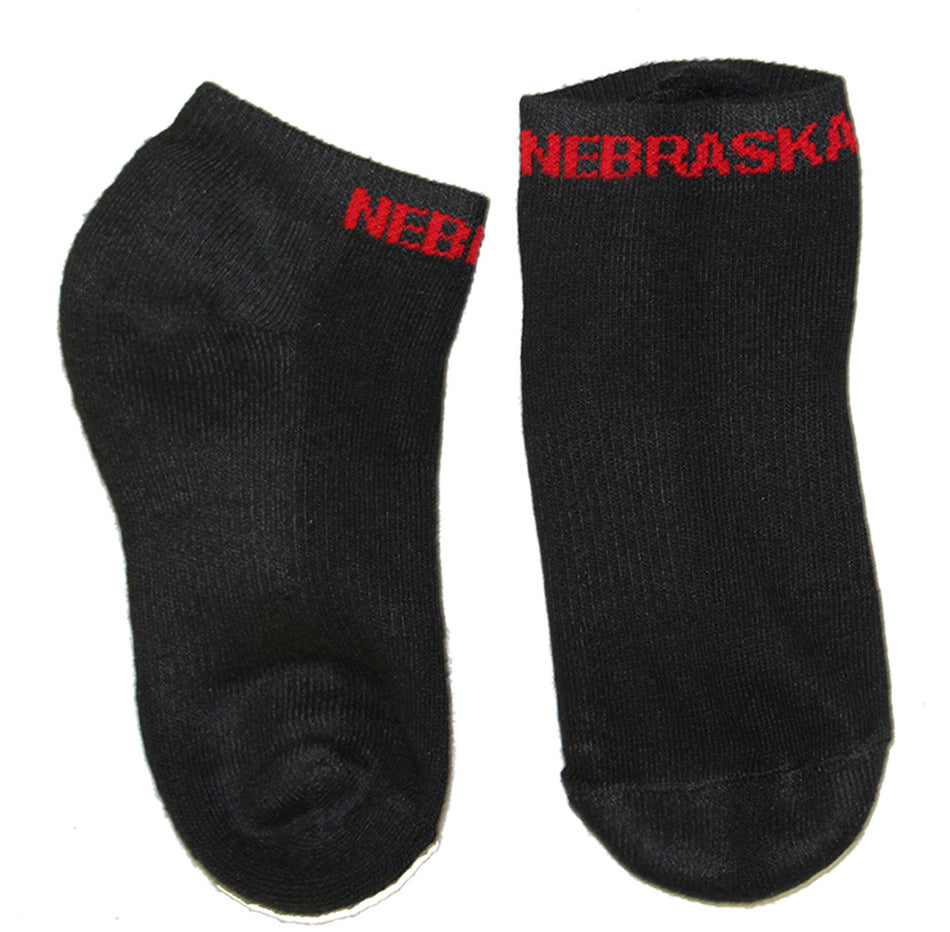 Black Nebraska No Show Sock
