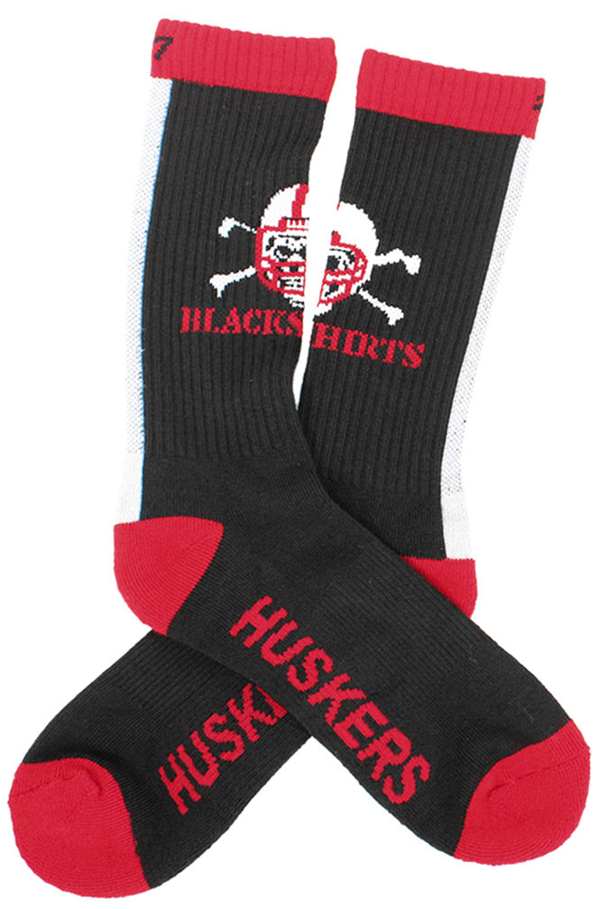 Black Bolt Huskers Blackshirts Socks