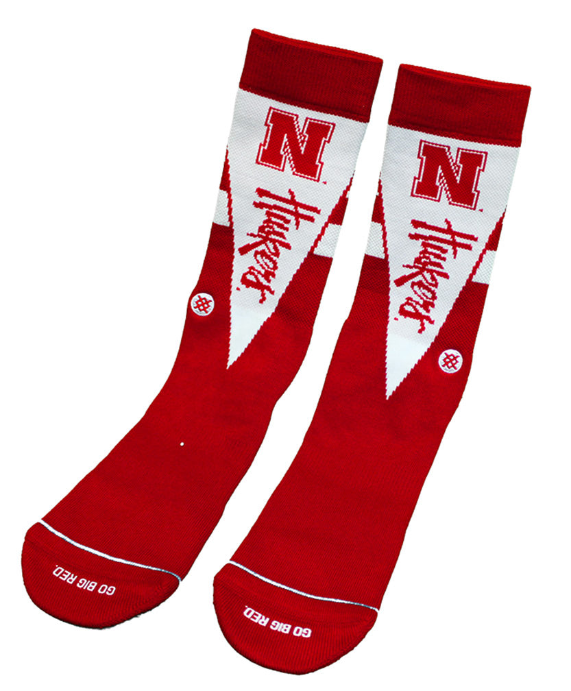 Nebraska Pennant Socks