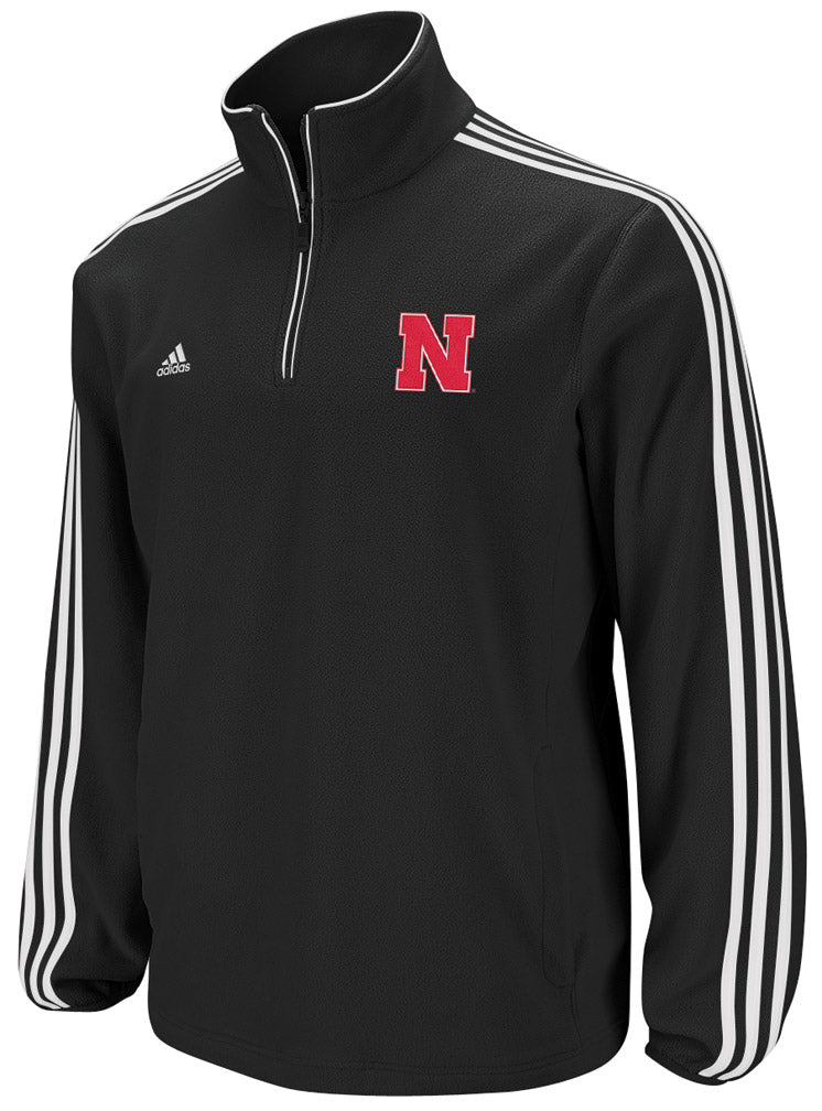 BLACK 1/4 ZIP MICROFLEECE