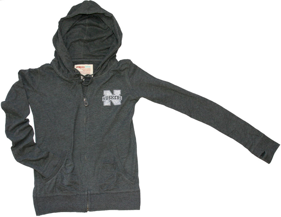 Ladies Charcoal Full-Zip With Hood