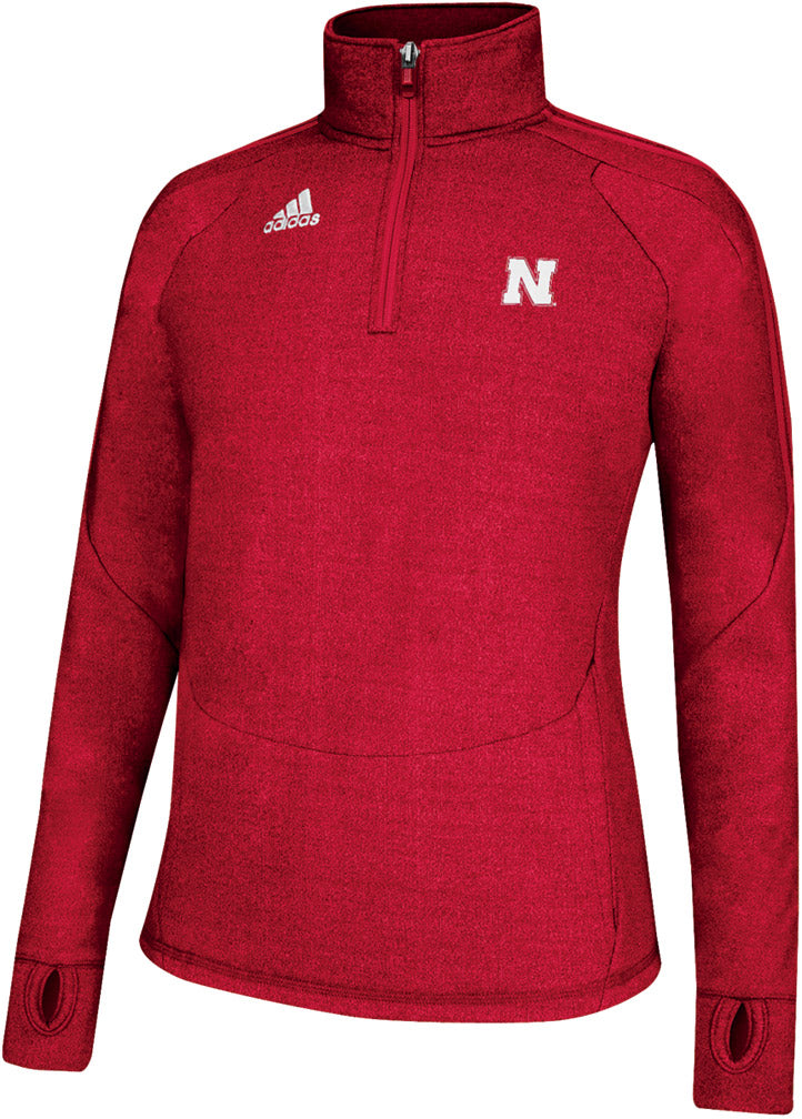 Adidas Womens Ultimate Tech 1/4 Zip Fleece in Red