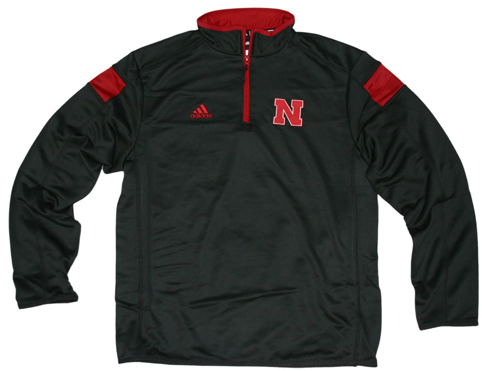 Adidas Black Sideline Long Sleeve 1/4 Zip Knit