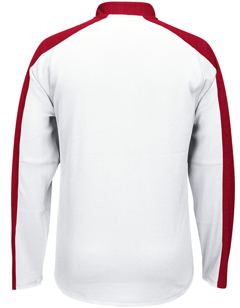 Adidas Hi Vis Husker Climalite 1/4 Zip White Pullover