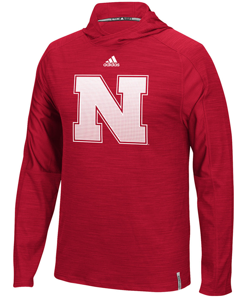Adidas Nebraska Sideline Red Training Hooded Jacket