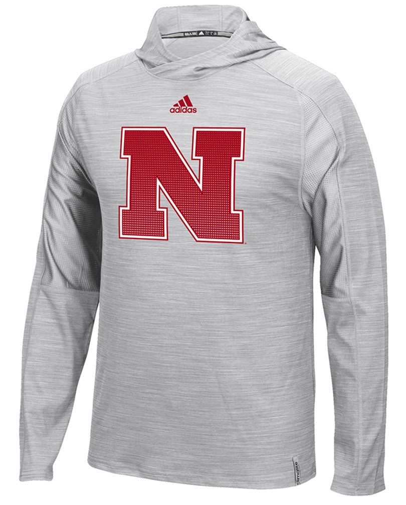 Adidas Nebraska Sideline Gray Training Hooded Jacket