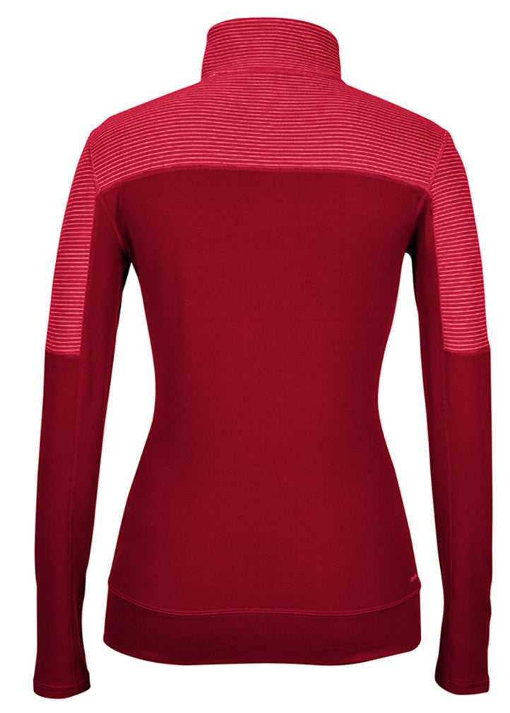 Adidas Ladies Huskers Red Quarter Zip Tech Pullover