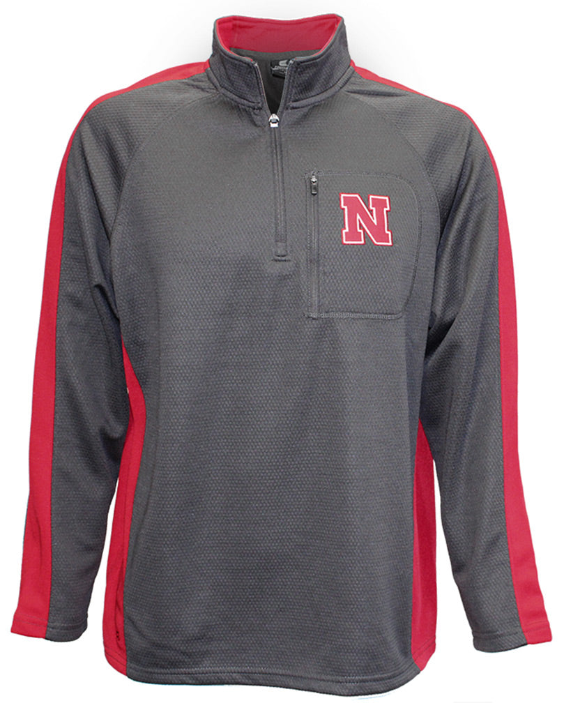 Nebraska Textured Quarter Zip Colosseum Jacket