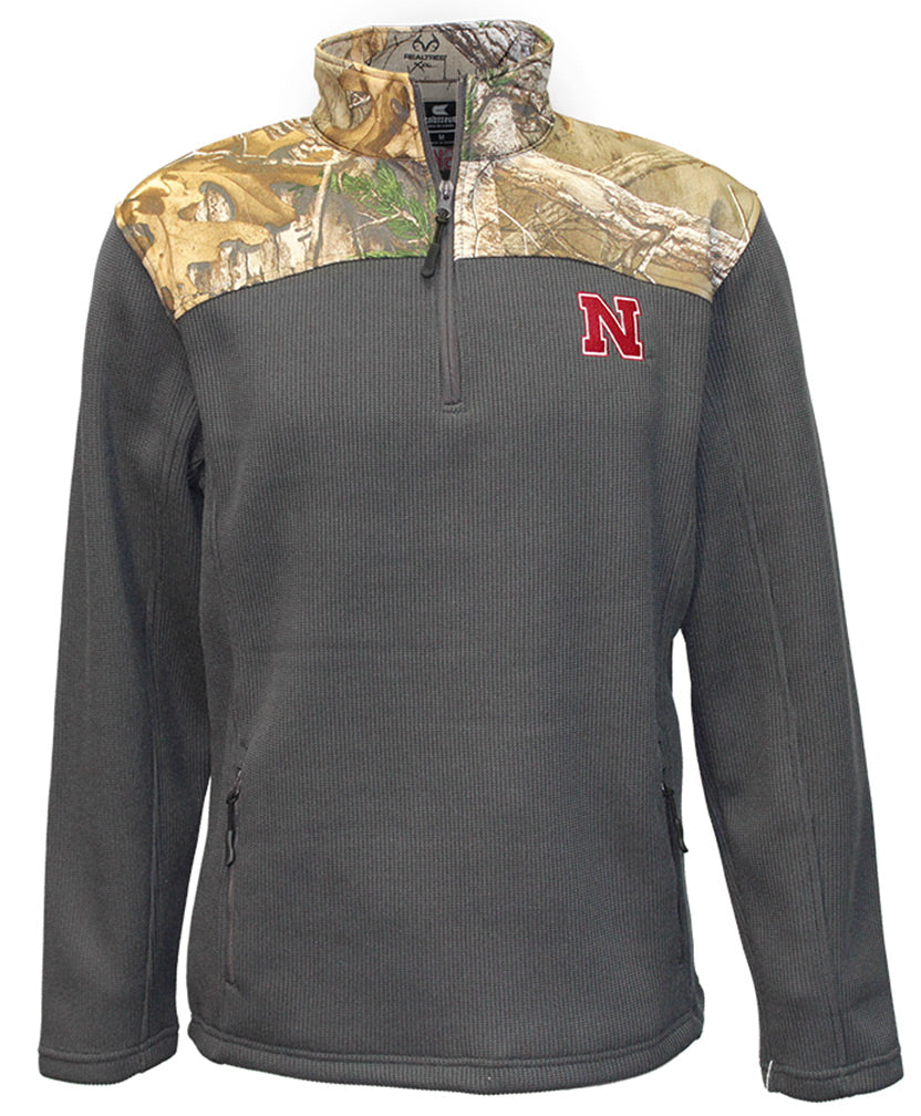 Nebraska Realtree Camo Colosseum Quarter Zip Jacket