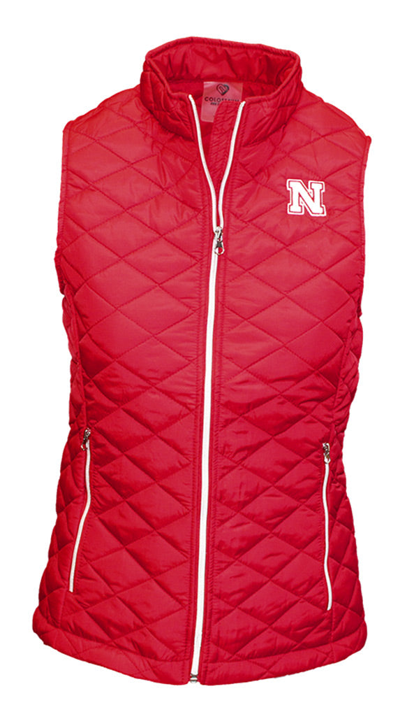Ladies Nebraska Quilted Colosseum Vest