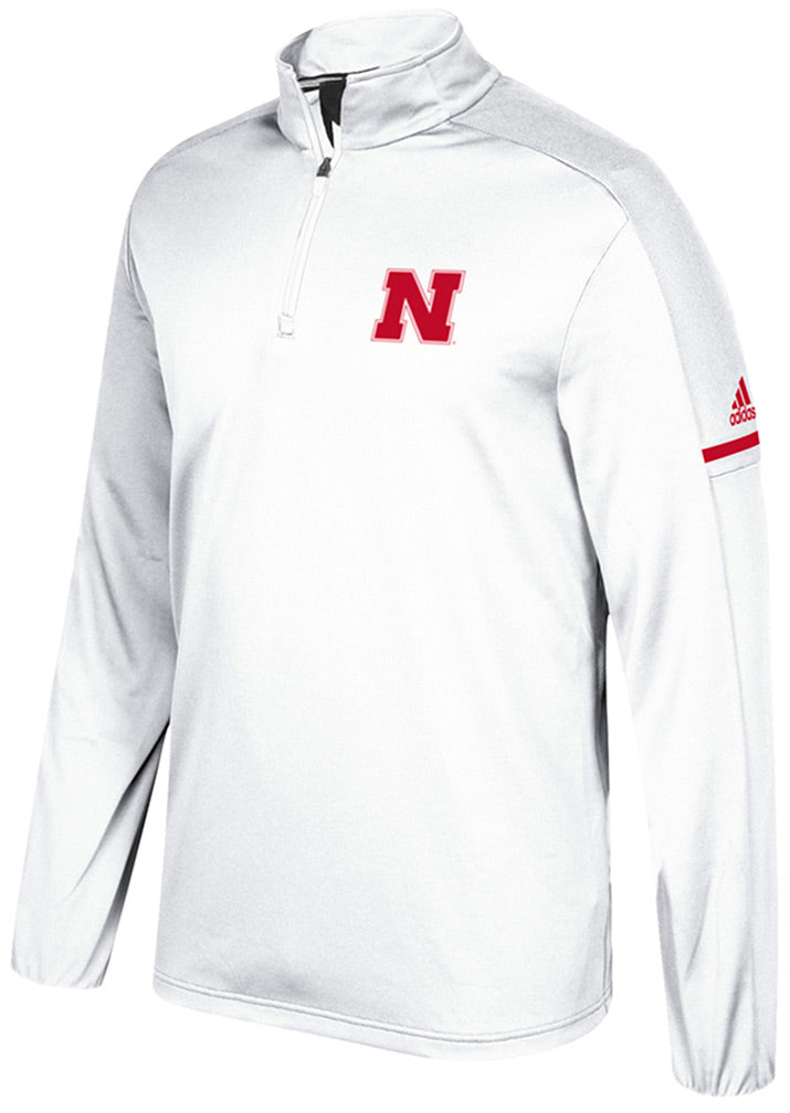 Adidas 2017 Husker N Sideline White Qtr Zip