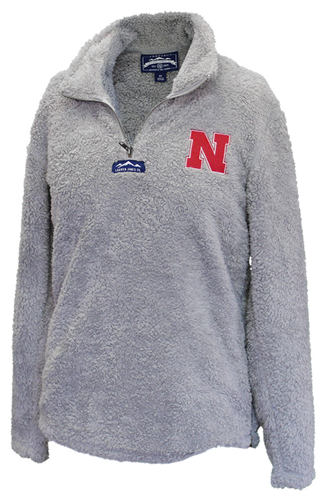 Smokey Huskers Ladies Quarter Zip Sherpa
