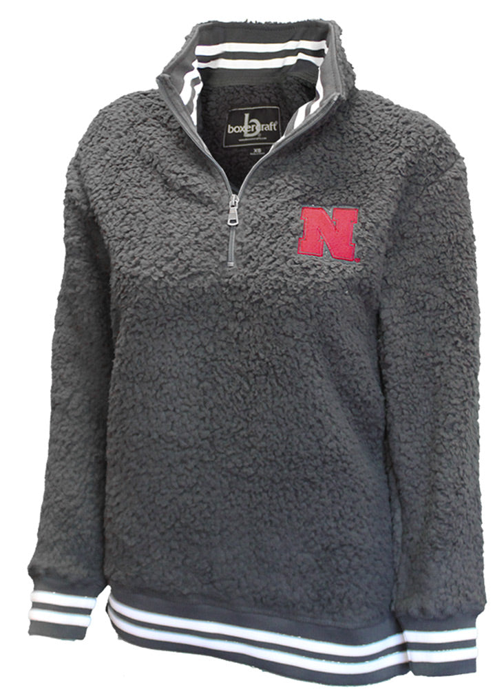 Nebraska Gals Varsity Quarter Zip Sherpa