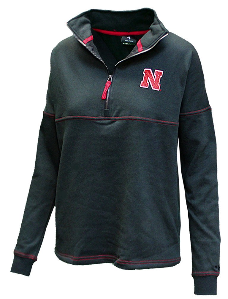 Ladies Nebraska Glitterati Half Zip Pullover