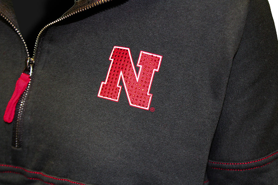 Ladies Nebraska Glitterati Half Zip Pullover