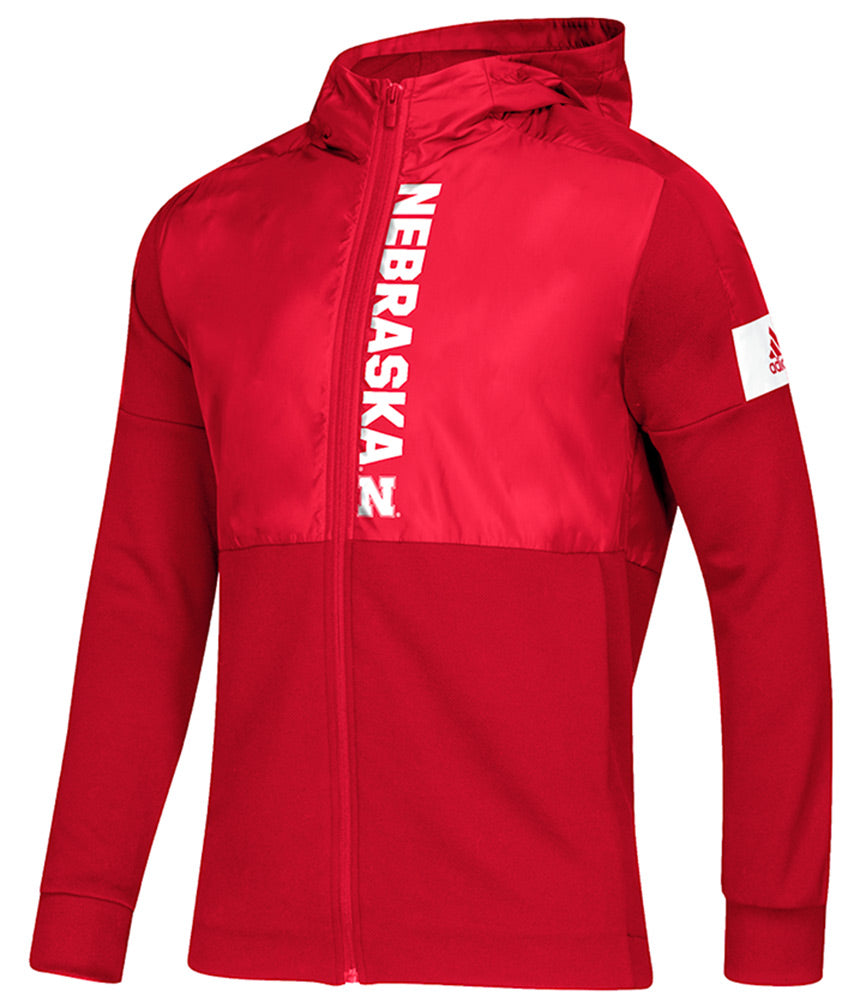 Adidas Nebraska Game Mode Full Zip Jacket - Red