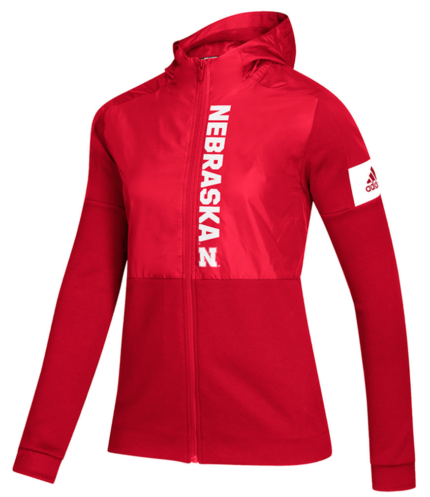 Adidas Womens Nebraska Game Mode Full Zip Jacket