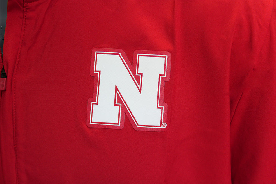 Adidas Official Huskers Football Sideline SS QTR zip