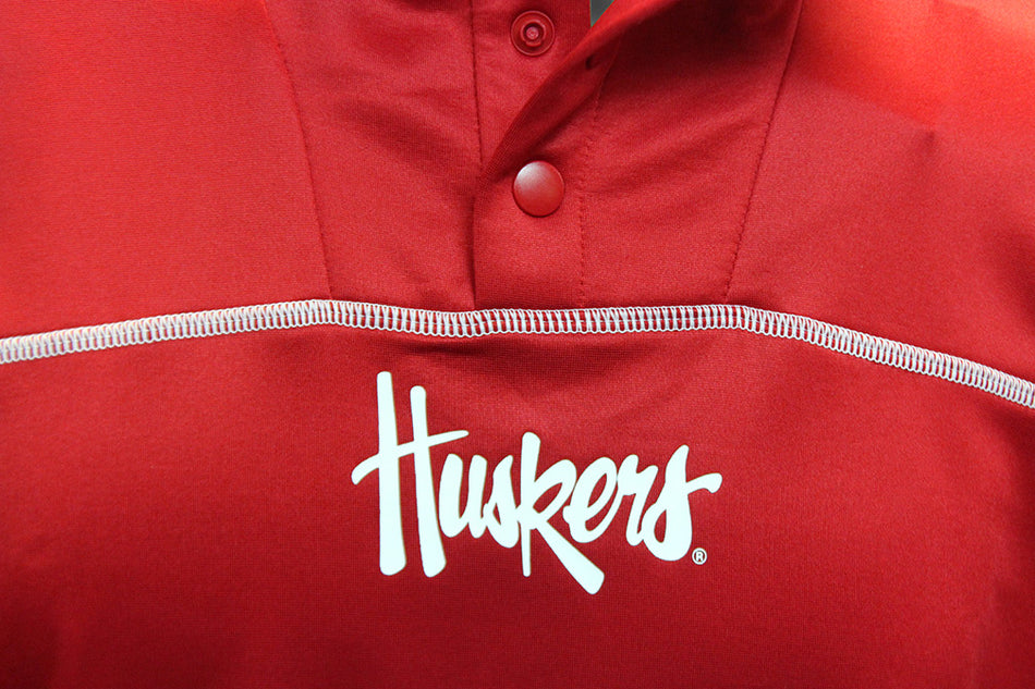 Adidas Huskers Stadium Quarter Snap LS - Red