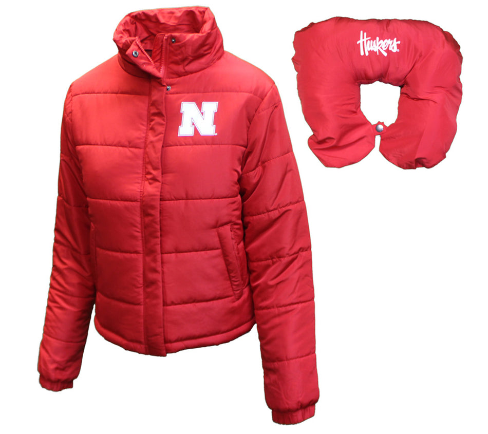 Womens Cornhuskers Emiline Neck-Pillow Jacket