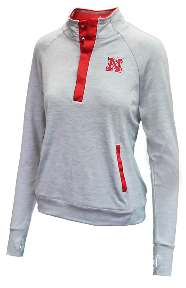 Womens Nebraska Quarter Snap Windshirt