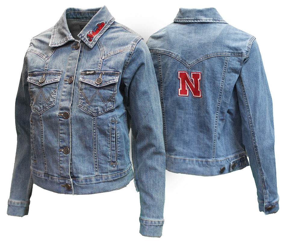 Womens Nebraska Classic Wrangler Denim Jacket