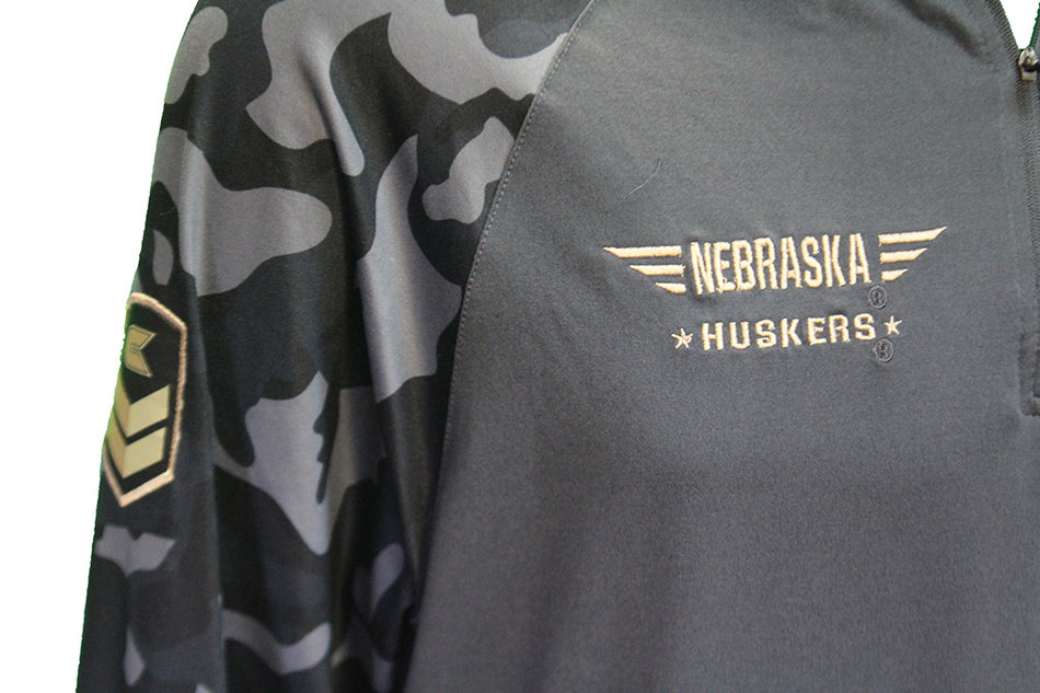 Nebraska Huskers OHT Camo Ranger Quarter Zip Windshirt