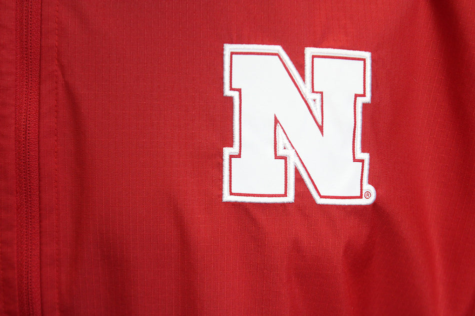 Adidas Nebraska Coaches Sideline Quarter Zip Knit Jacket