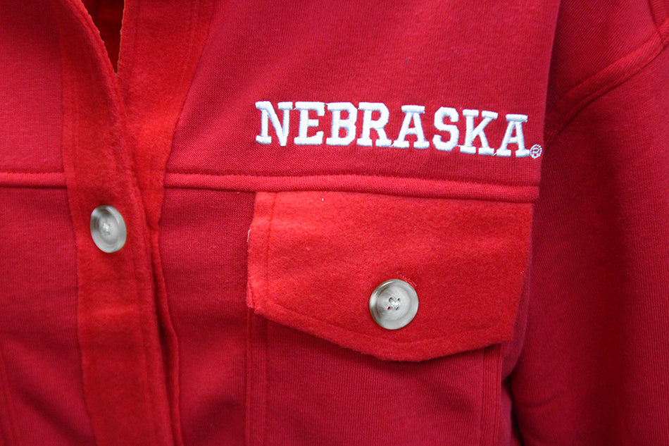 Womens Nebraska Fleece Shacket