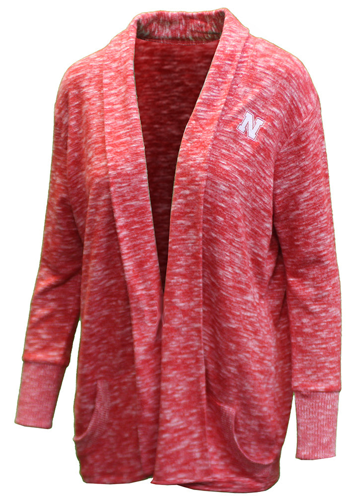 Womens Cardinal Nebraska Campus Cardigan